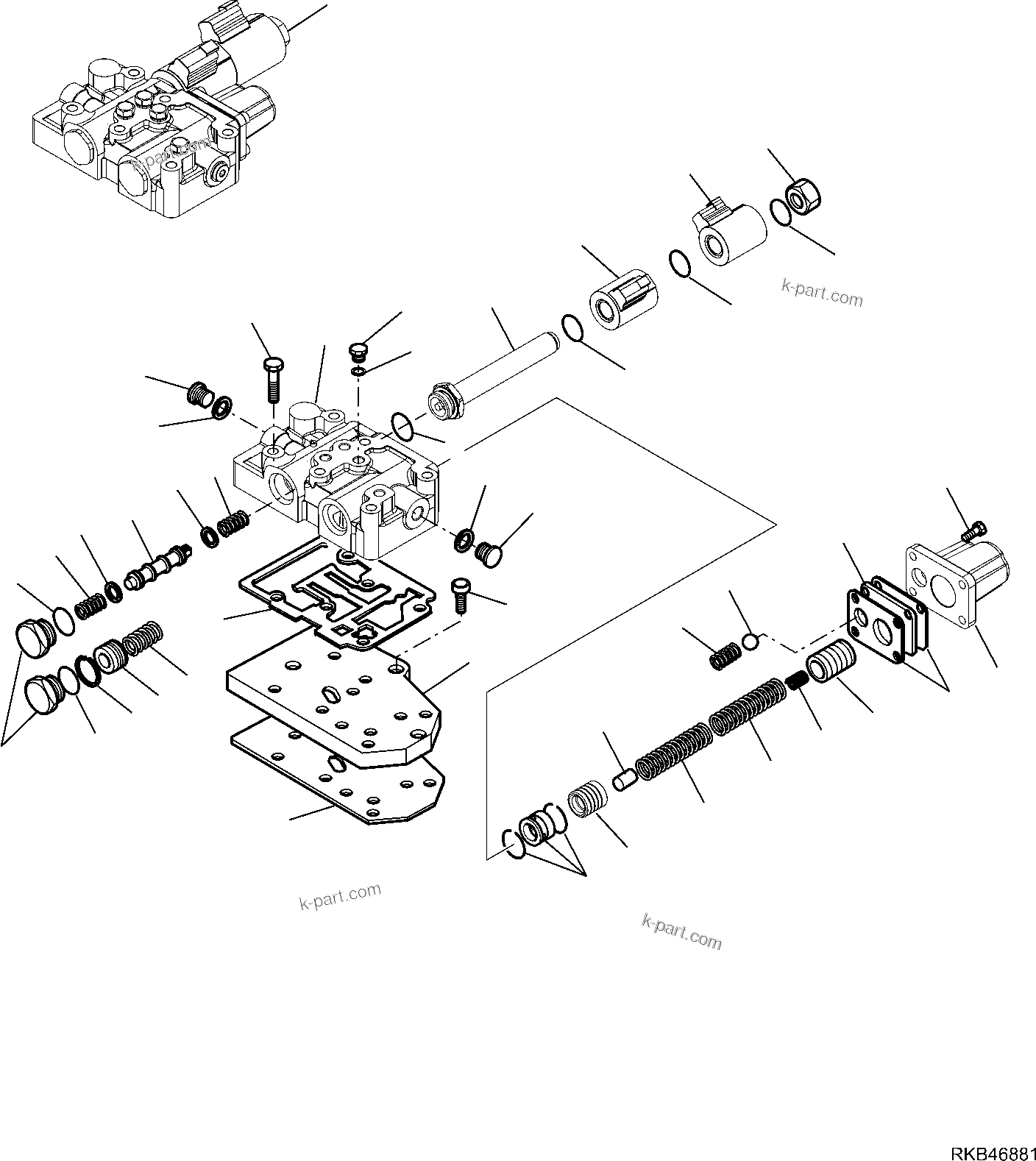 Komatsu parts book diagram for WB93S-5E0 S/N F20466- UP: TRANSMISSION (9/11)