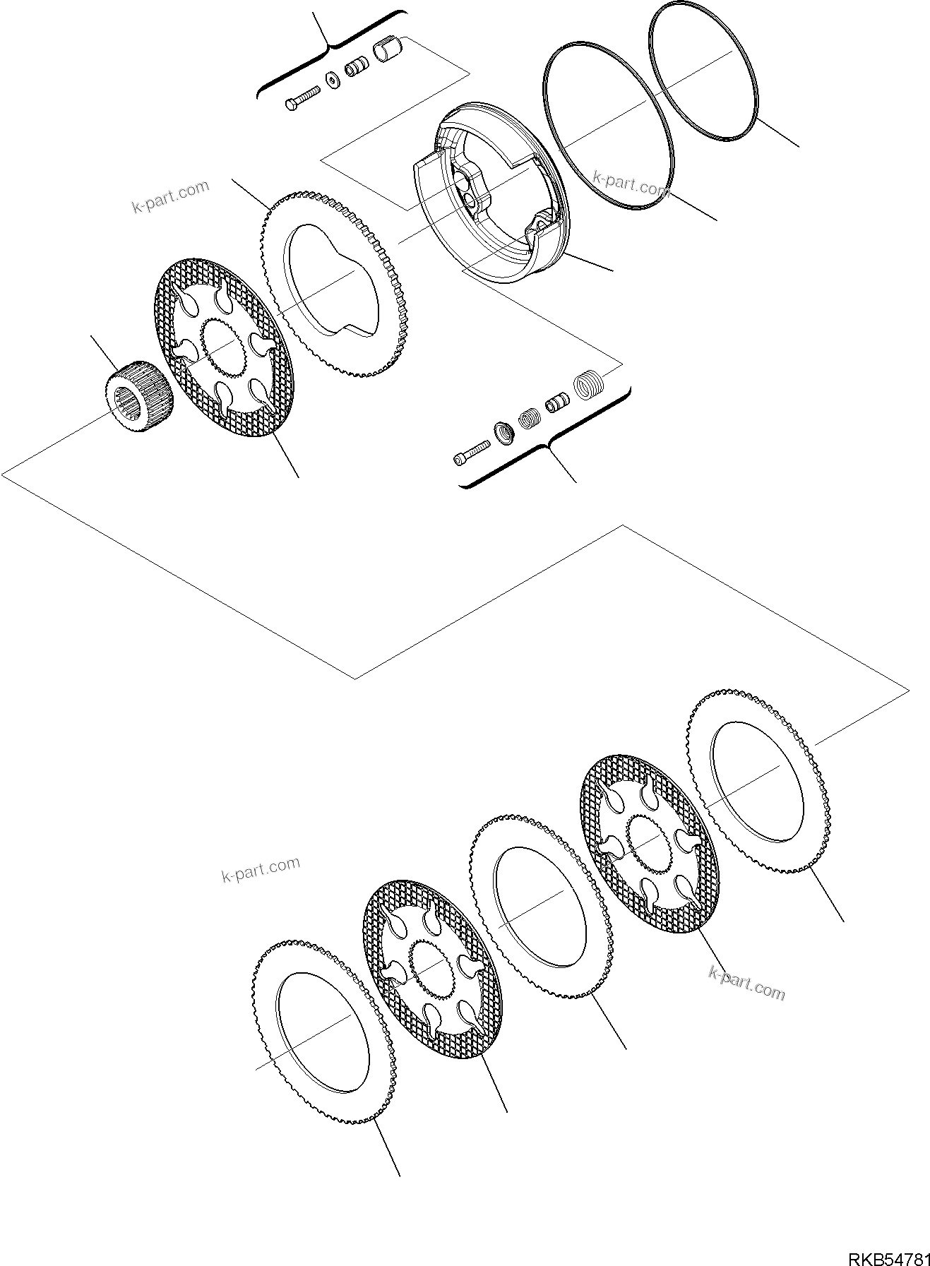 Komatsu parts book diagram for WB93S-5E0 S/N F20466- UP: REAR AXLE (6/10)