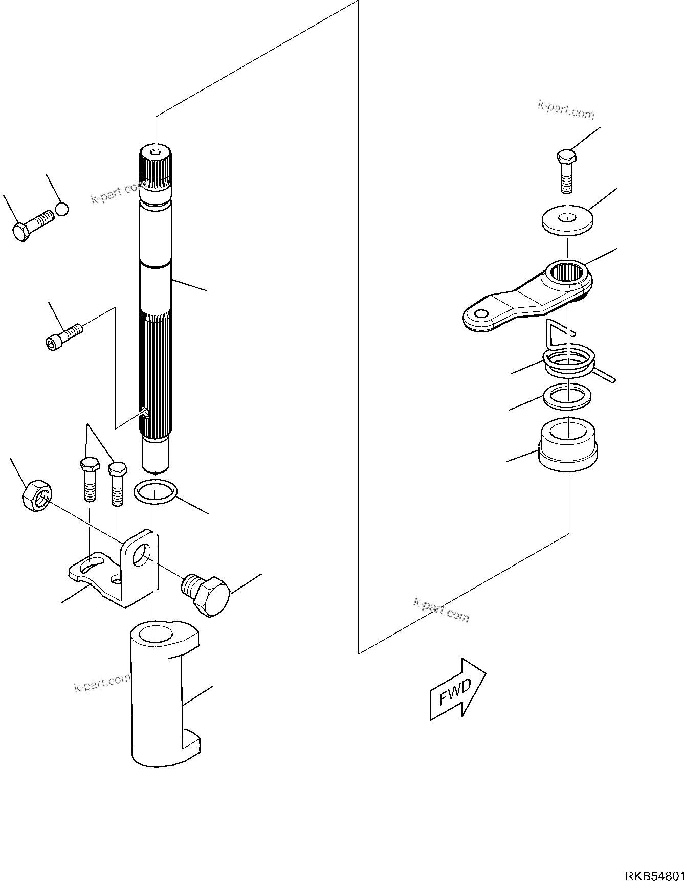 Komatsu parts book diagram for WB93S-5E0 S/N F20466- UP: REAR AXLE (7/10)