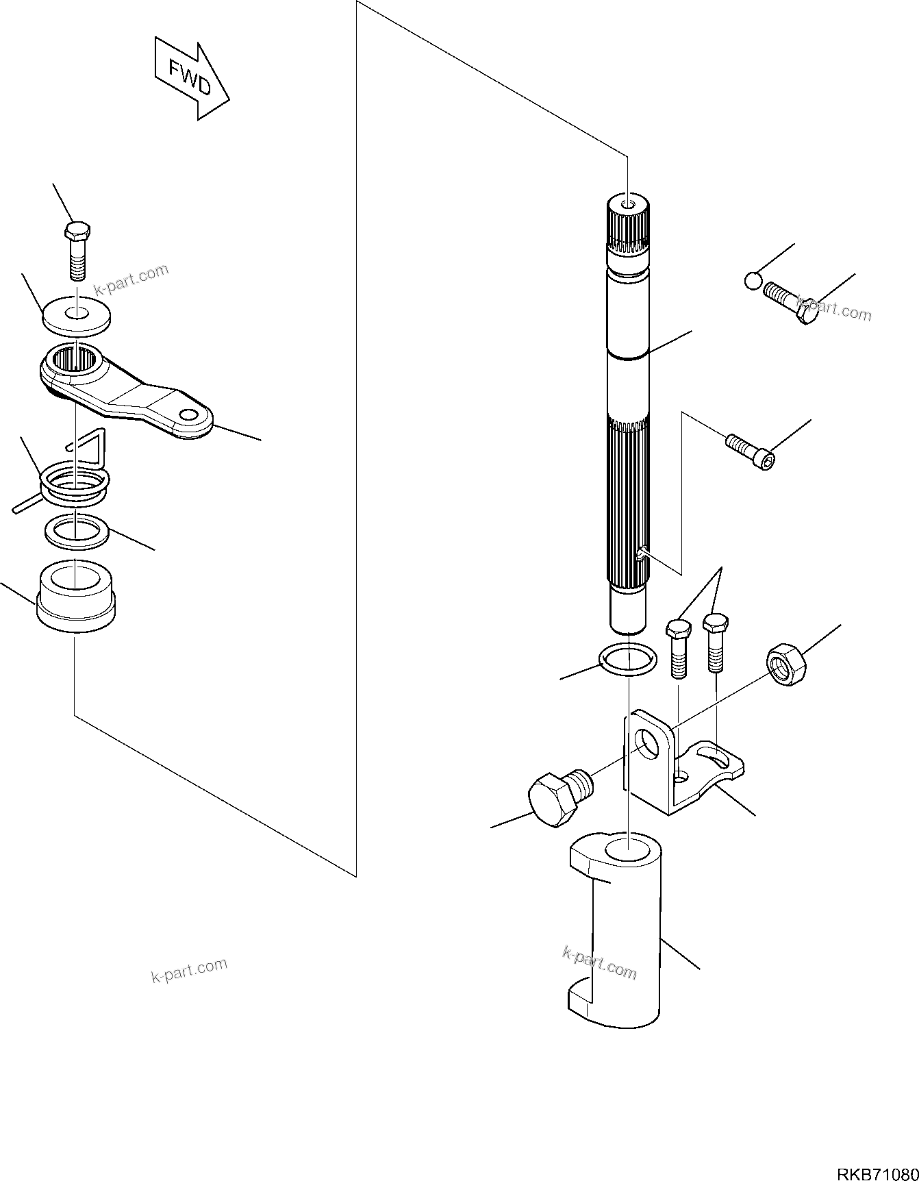 Komatsu parts book diagram for WB93S-5E0 S/N F20466- UP: REAR AXLE (8/10)