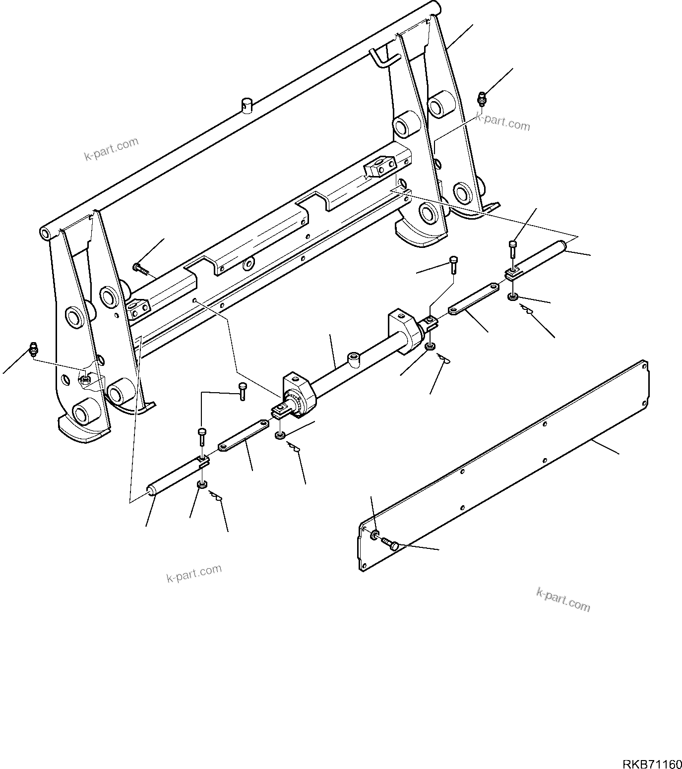 Komatsu parts book diagram for WB93S-5E0 S/N F20466- UP: HYDRAULIC QUICK COUPLING