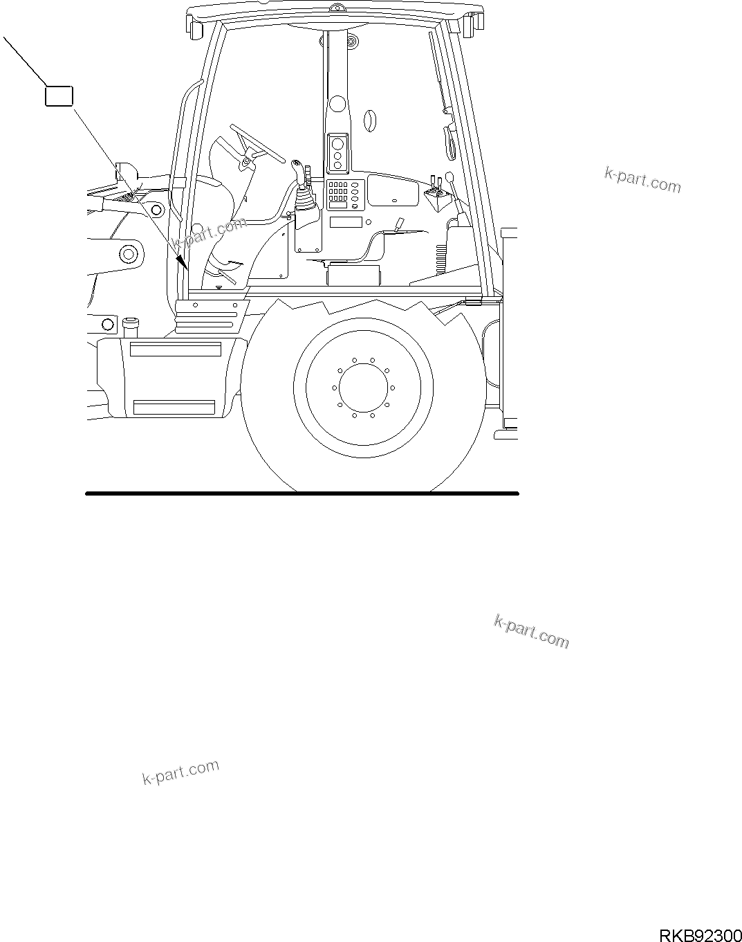 Komatsu parts book diagram for WB93S-5E0 S/N F20466- UP: MARK PLATE (GERMANY VERSION)