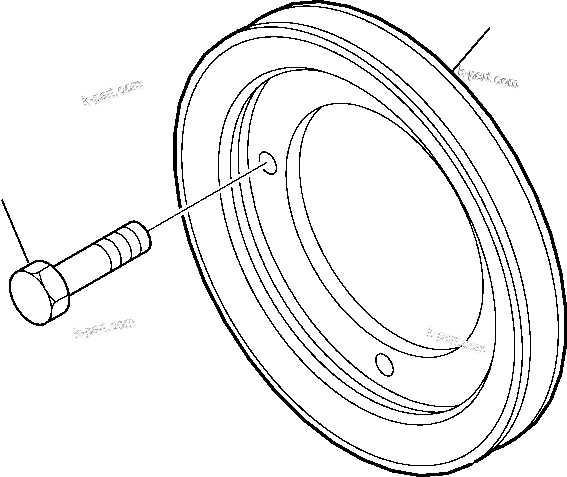 Komatsu parts book diagram for WB97S-5 S/N F00003-Up: AIR CONDITIONING COMPRESSOR PULLEY