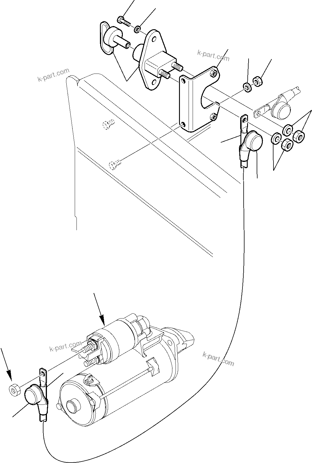 Komatsu parts book diagram for WB97S-5 S/N F00003-Up: ELECTRICAL SYSTEM (BATTERY DISCONNECTING SWITCH)