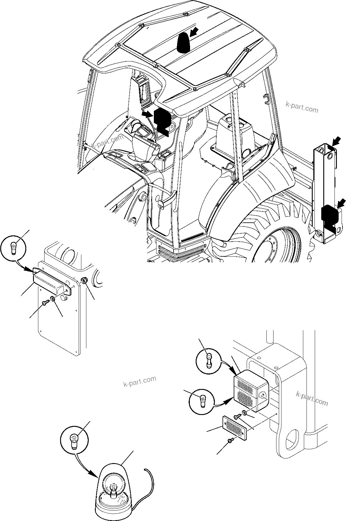 Komatsu parts book diagram for WB97S-5 S/N F00003-Up: ELECTRICAL SYSTEM (FRAME LINE) (2/2)