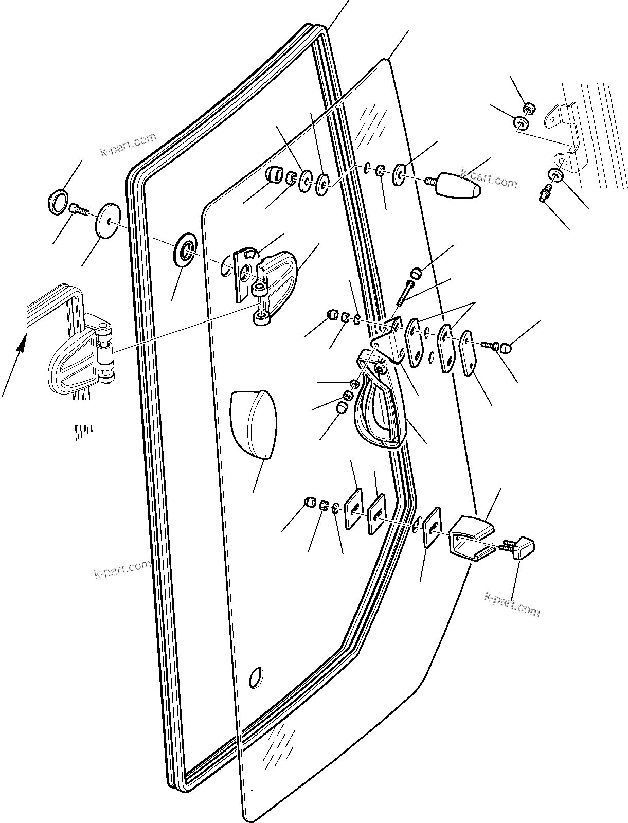 Komatsu parts book diagram for WB97S-5 S/N F00003-Up: CAB (4/17)