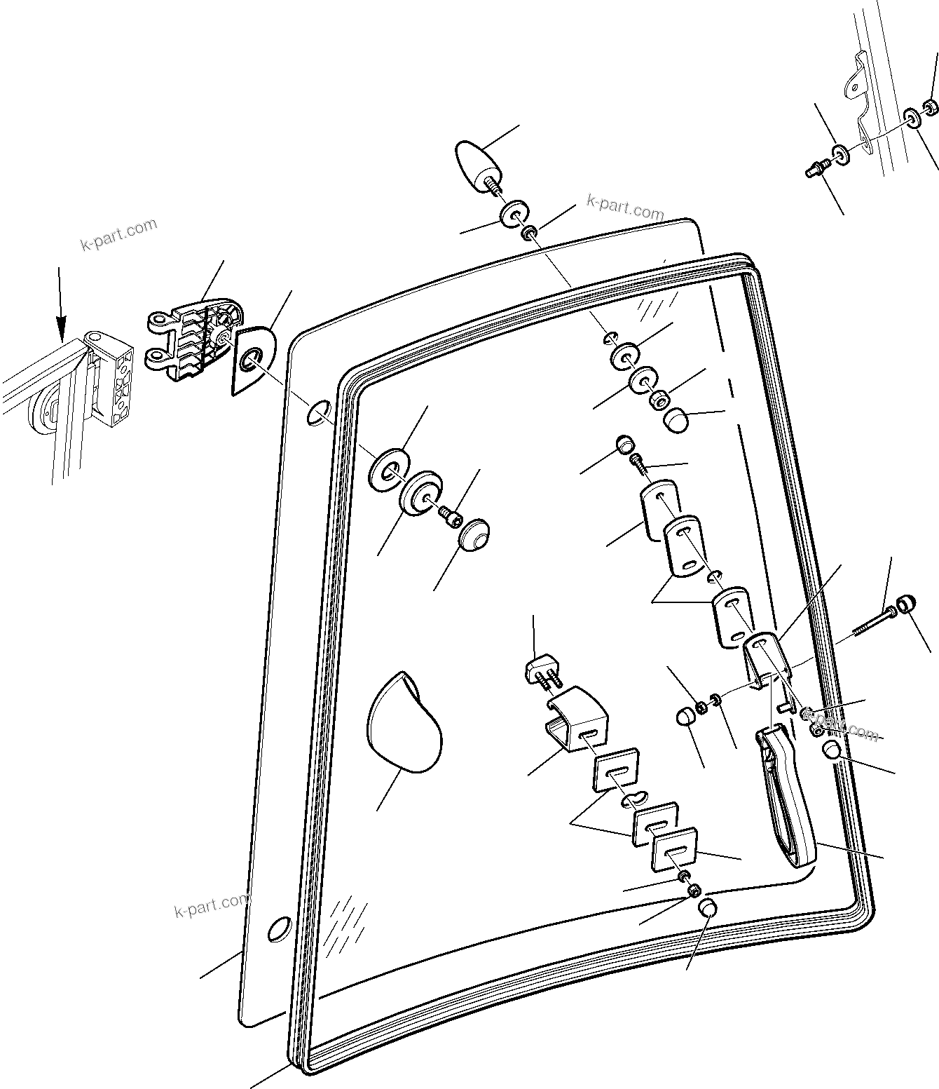Komatsu parts book diagram for WB97S-5 S/N F00003-Up: CAB (5/17)