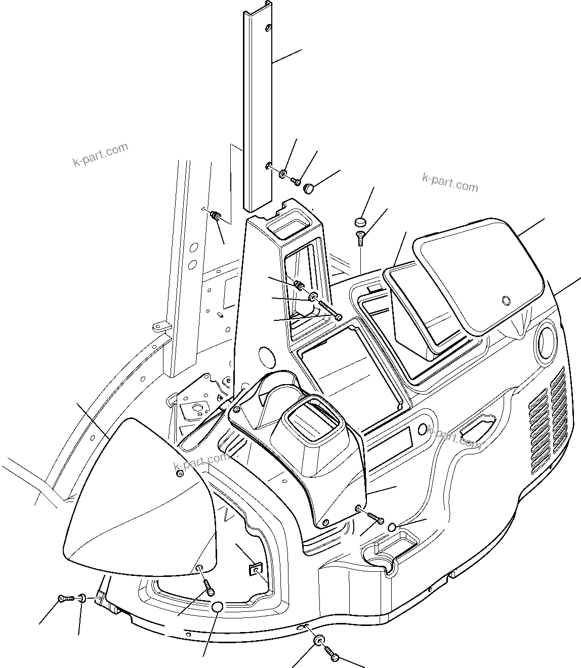 Komatsu parts book diagram for WB97S-5 S/N F00003-Up: CAB (10/17)