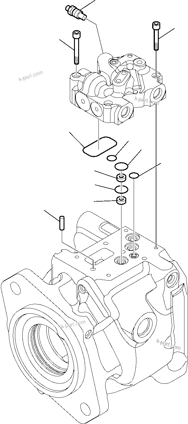 Komatsu parts book diagram for WB97S-5 S/N F00003-Up: HYDRAULIC PUMP (4/4)