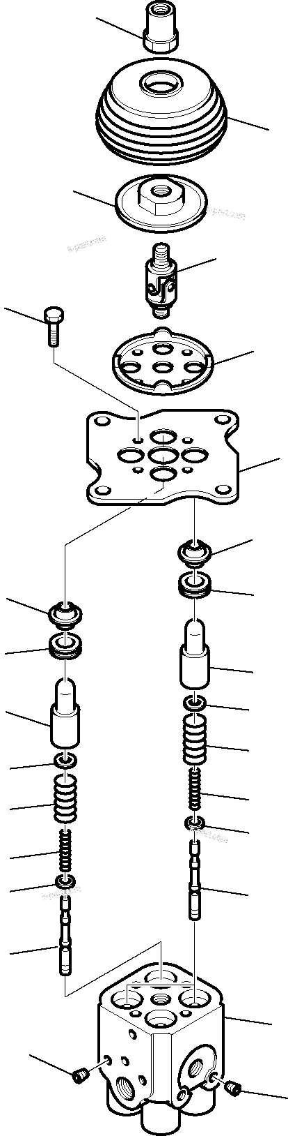 Komatsu parts book diagram for WB97S-5 S/N F00003-Up: PPC VALVE (WORK EQUIPMENT)