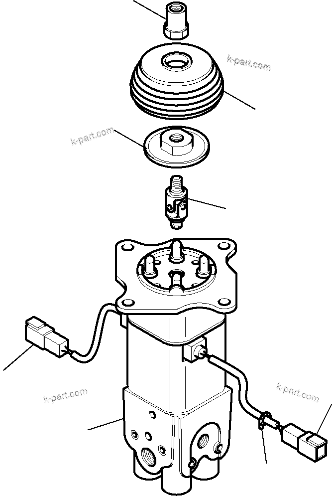 Komatsu parts book diagram for WB97S-5 S/N F00003-Up: SHOVEL PPC VALVE (FLOAT + RETURN TO DIG)