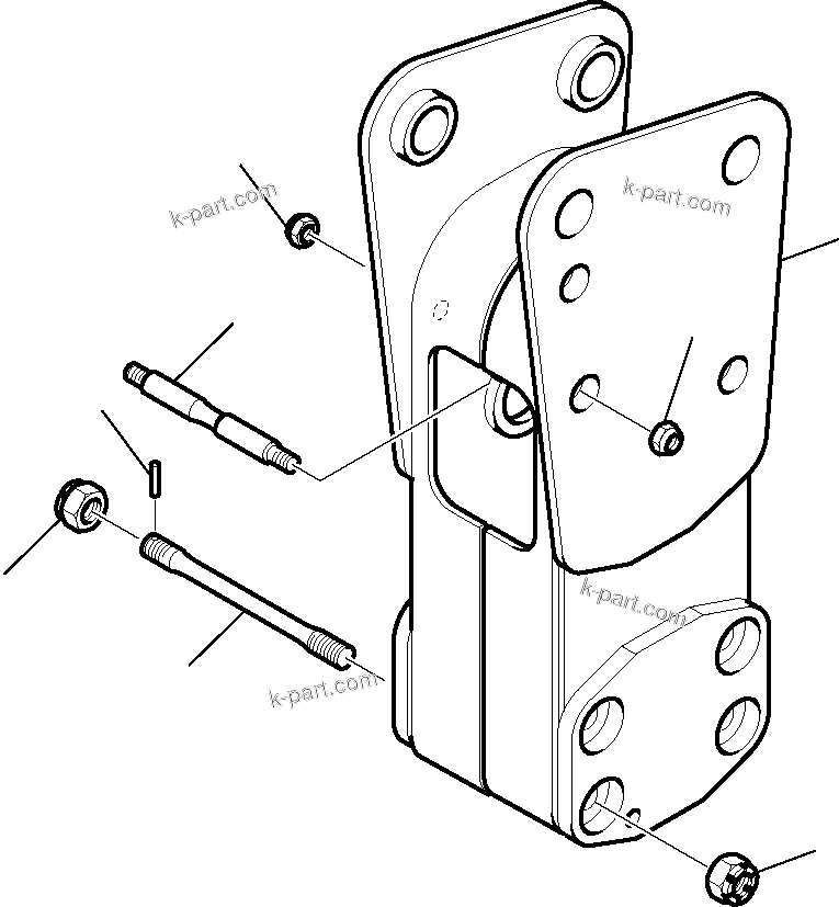 Komatsu parts book diagram for WB97S-5 S/N F00003-Up: HAMMER HP500 (2/3)