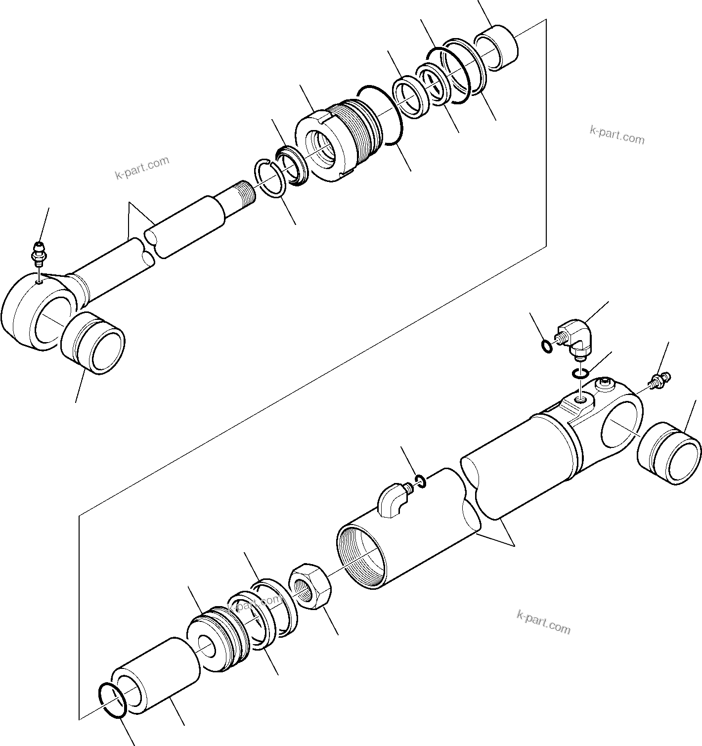 Komatsu parts book diagram for WB97S-5 S/N F00003-Up: ARM LIFTING CYLINDER