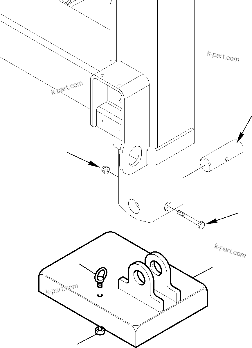 Komatsu parts book diagram for WB97S-5 S/N F00003-Up: STABILIZER FOOT (WHEEL 28