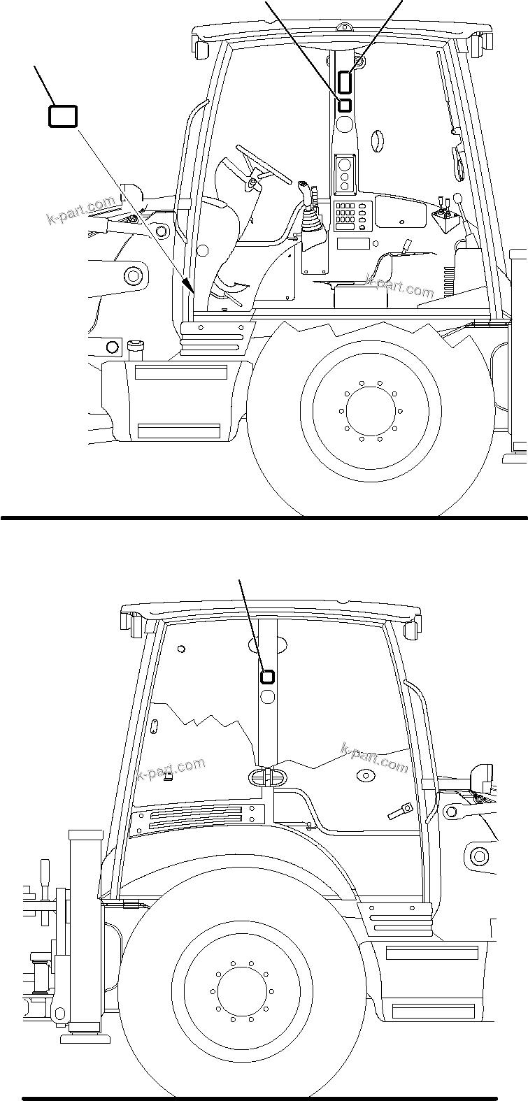 Komatsu parts book diagram for WB97S-5 S/N F00003-Up: MARK PLATE (GERMANY VERSION)