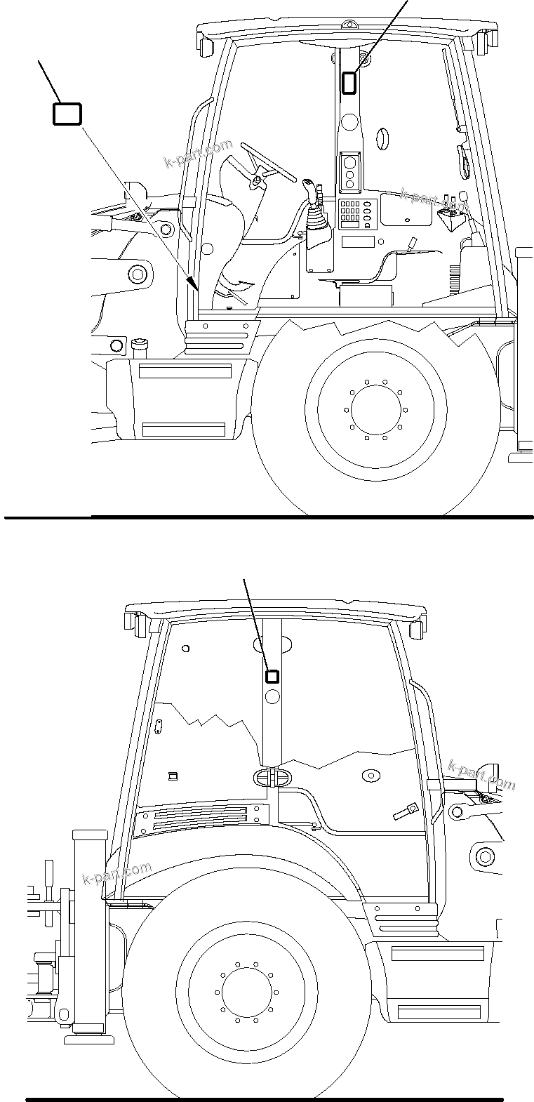 Komatsu parts book diagram for WB97S-5 S/N F00003-Up: MARK PLATE (ENGLISH VERSION)