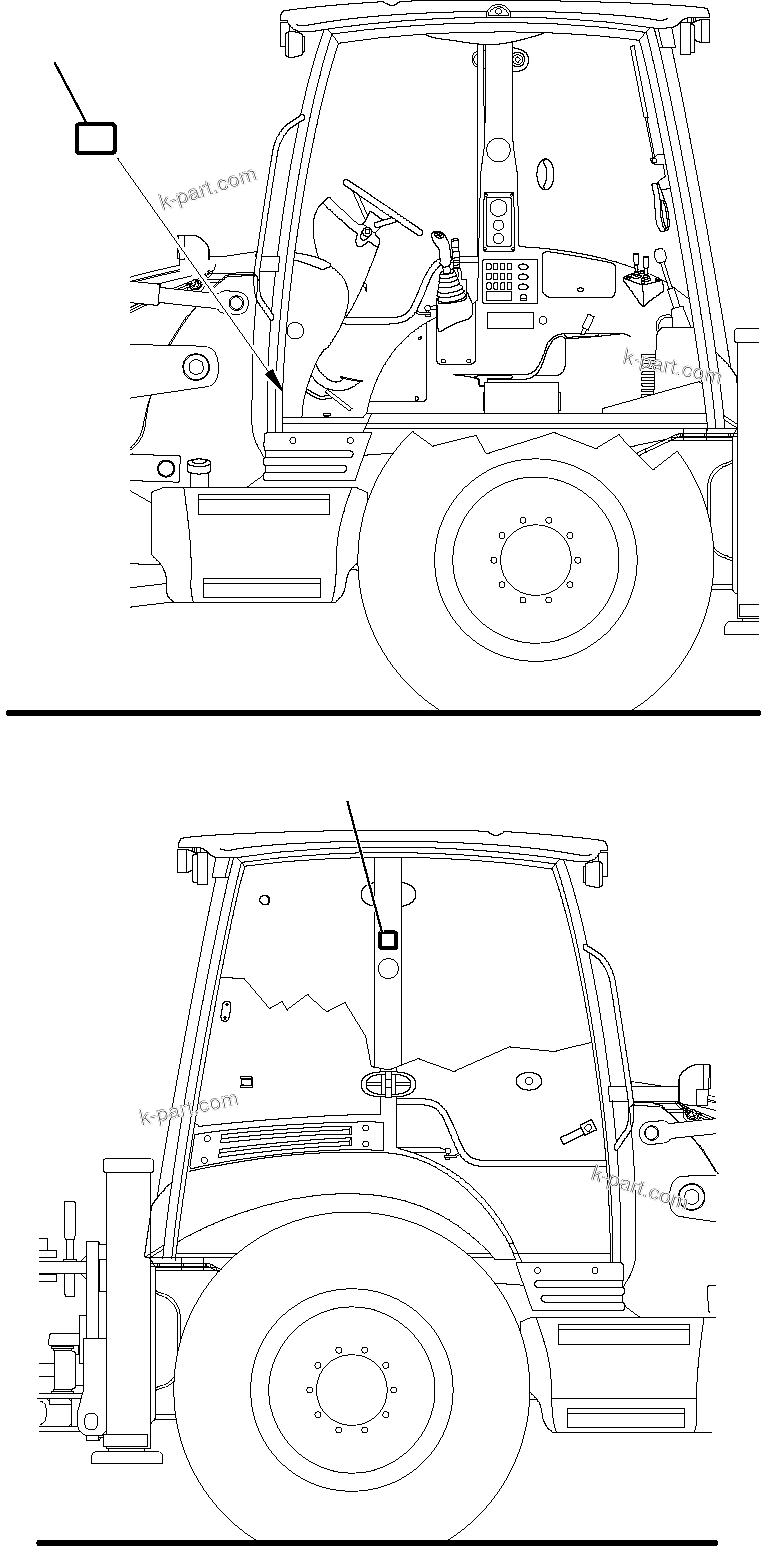Komatsu parts book diagram for WB97S-5 S/N F00003-Up: MARK PLATE (FINNISH VERSION)