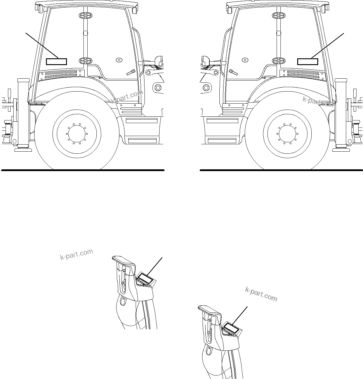 Komatsu parts book diagram for WB97S-5 S/N F00003-Up: MARK PLATE (BACKHOE) (ISO SCHEMA)