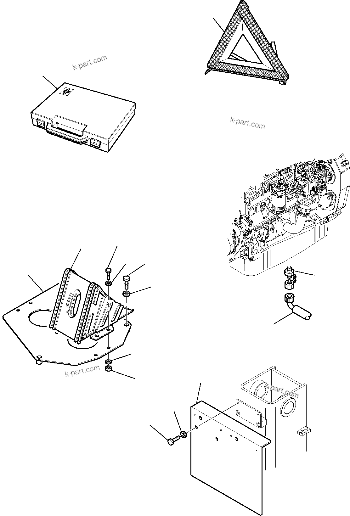 Komatsu parts book diagram for WB97S-5 S/N F00003-Up: EQUIPMENT (TUV)