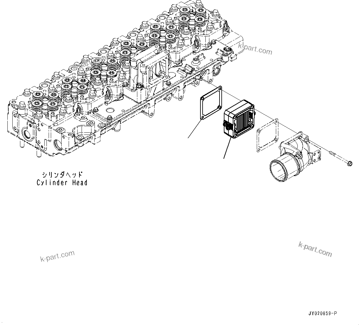 Komatsu parts book diagram for PC300LC-8M0 S/N Y301001-UP: AIR INTAKE HEATER