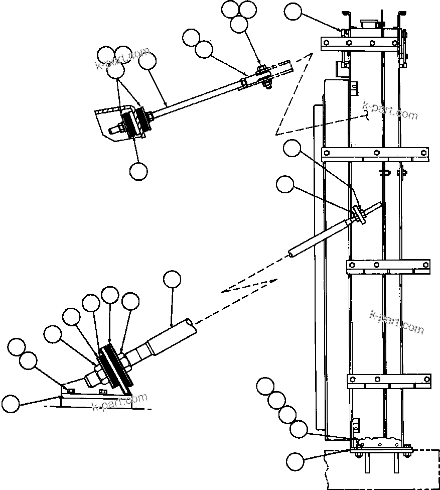 Komatsu parts book diagram for AFE42-J 630E S/N 32081-32084 MT. LEYSHON: RADIATOR INSTL
