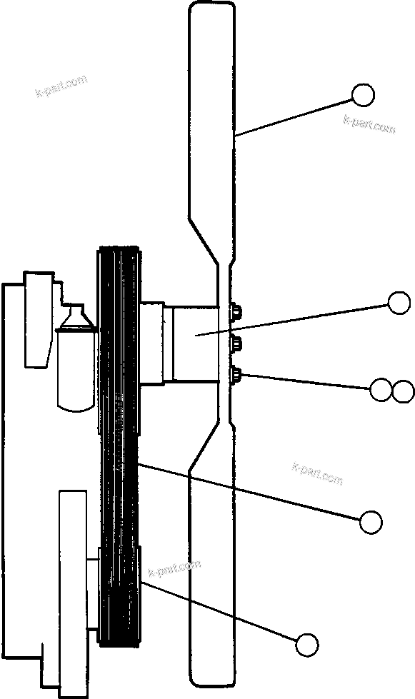 Komatsu parts book diagram for AFE42-J 630E S/N 32081-32084 MT. LEYSHON: FAN & FAN DRIVE
