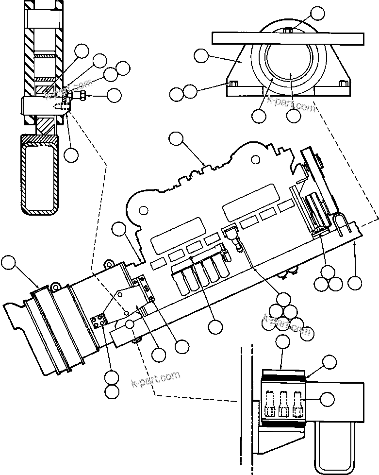 Komatsu parts book diagram for AFE42-J 630E S/N 32081-32084 MT. LEYSHON: ENGINE & MISCELLANEOUS INSTL