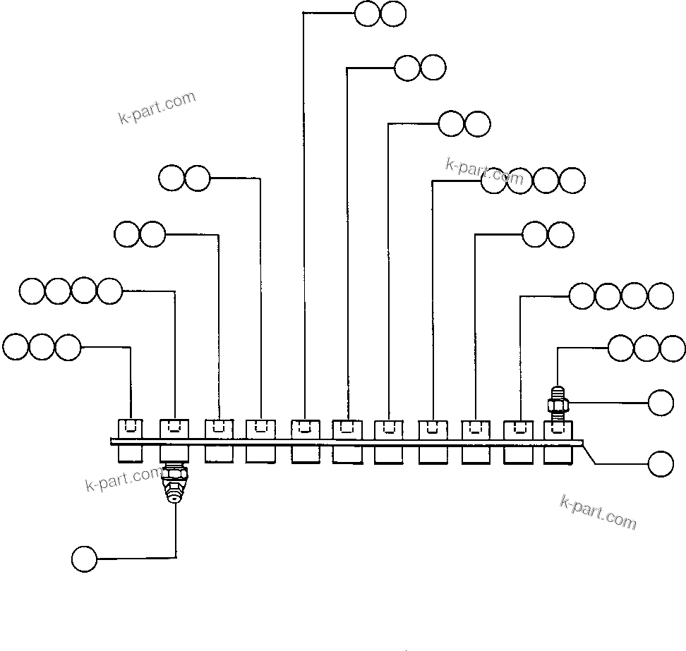 Komatsu parts book diagram for AFE42-J 630E S/N 32081-32084 MT. LEYSHON: REAR LUBRICATION GROUP