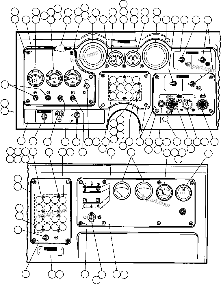 Komatsu parts book diagram for AFE42-J 630E S/N 32081-32084 MT. LEYSHON: INSTRUMENT PANEL INSTL