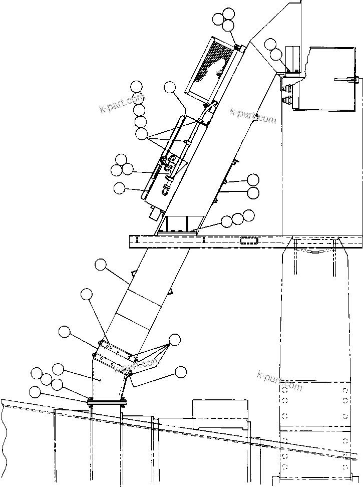 Komatsu parts book diagram for AFE42-J 630E S/N 32081-32084 MT. LEYSHON: BLOWER INTAKE INSTL