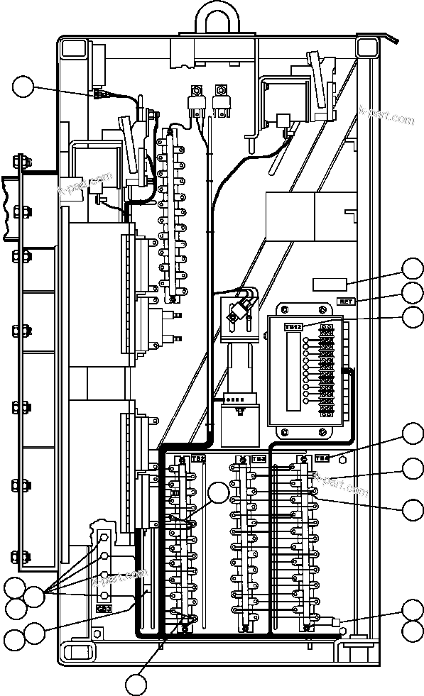 Komatsu parts book diagram for AFE42-J 630E S/N 32081-32084 MT. LEYSHON: CONTROL CABINET WIRING - 1