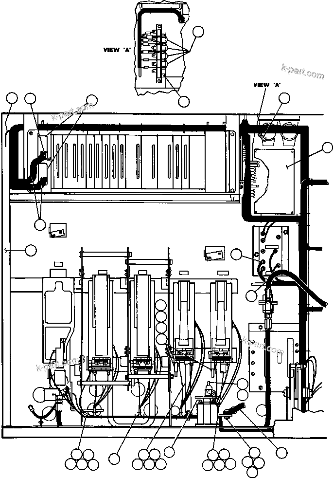 Komatsu parts book diagram for AFE42-J 630E S/N 32081-32084 MT. LEYSHON: CONTROL CABINET WIRING - 2
