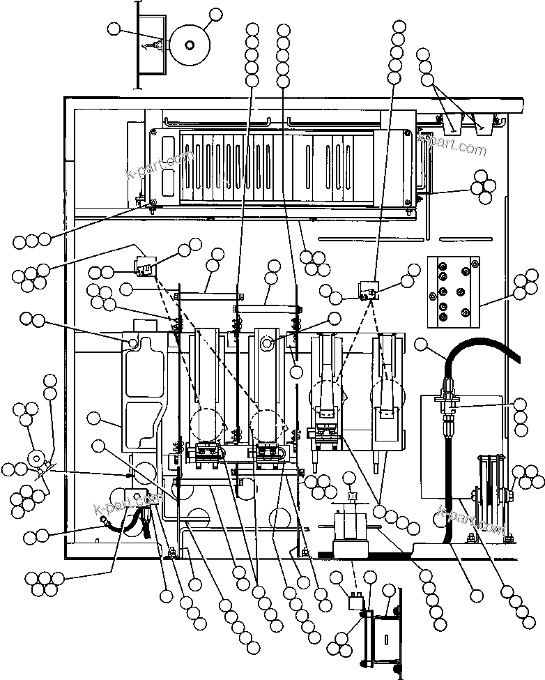 Komatsu parts book diagram for AFE42-J 630E S/N 32081-32084 MT. LEYSHON: CONTROL CABINET ASSM - 2