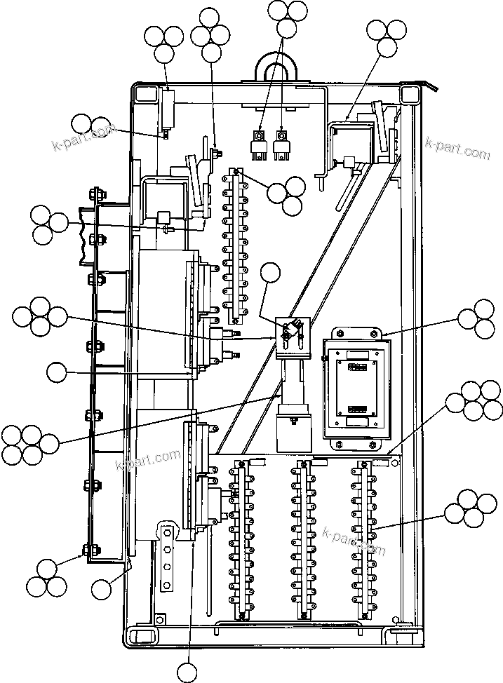 Komatsu parts book diagram for AFE42-J 630E S/N 32081-32084 MT. LEYSHON: CONTROL CABINET ASSM - 3