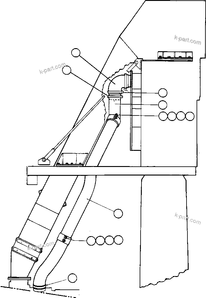 Komatsu parts book diagram for AFE42-J 630E S/N 32081-32084 MT. LEYSHON: CONTROL CABINET PRESSURE CONTROL