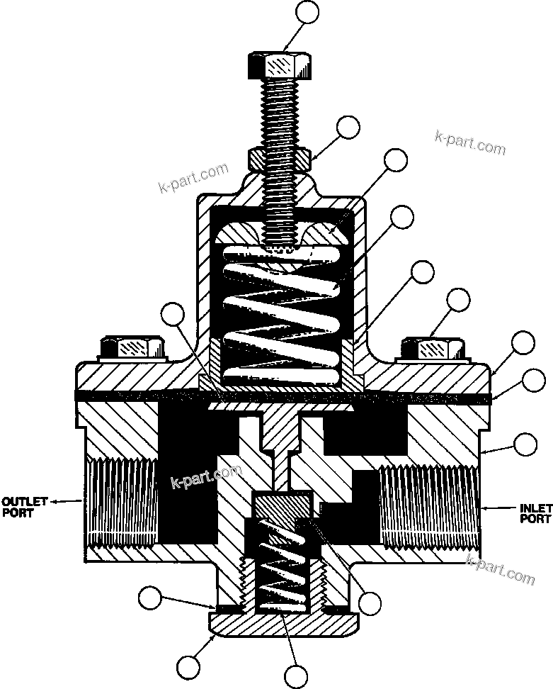 Komatsu parts book diagram for AFE42-J 630E S/N 32081-32084 MT. LEYSHON: PRESSURE REGULATOR (VY7272)