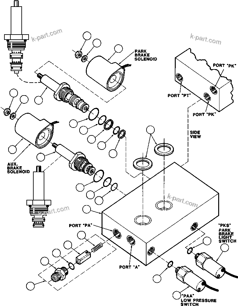 Komatsu parts book diagram for AFE42-J 630E S/N 32081-32084 MT. LEYSHON: PARK/AUXILIARY BODY