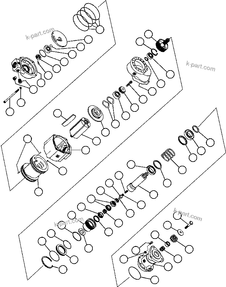 Komatsu parts book diagram for AFE42-J 630E S/N 32081-32084 MT. LEYSHON: AIR STARTER ASSM (PB4988)