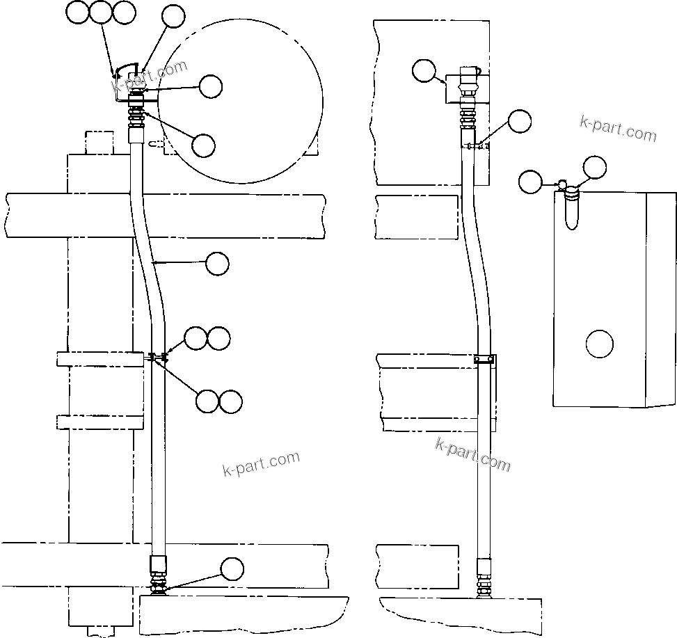Komatsu parts book diagram for AFE42-J 630E S/N 32081-32084 MT. LEYSHON: WIGGINS QUICK FUEL - L.H. (BD0651)