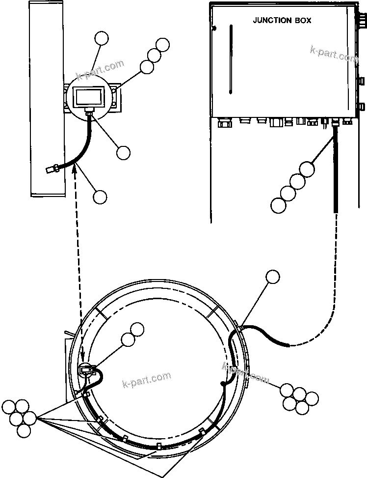 Komatsu parts book diagram for AFE42-J 630E S/N 32081-32084 MT. LEYSHON: BLOWER PRESSURE SWITCH WIRING