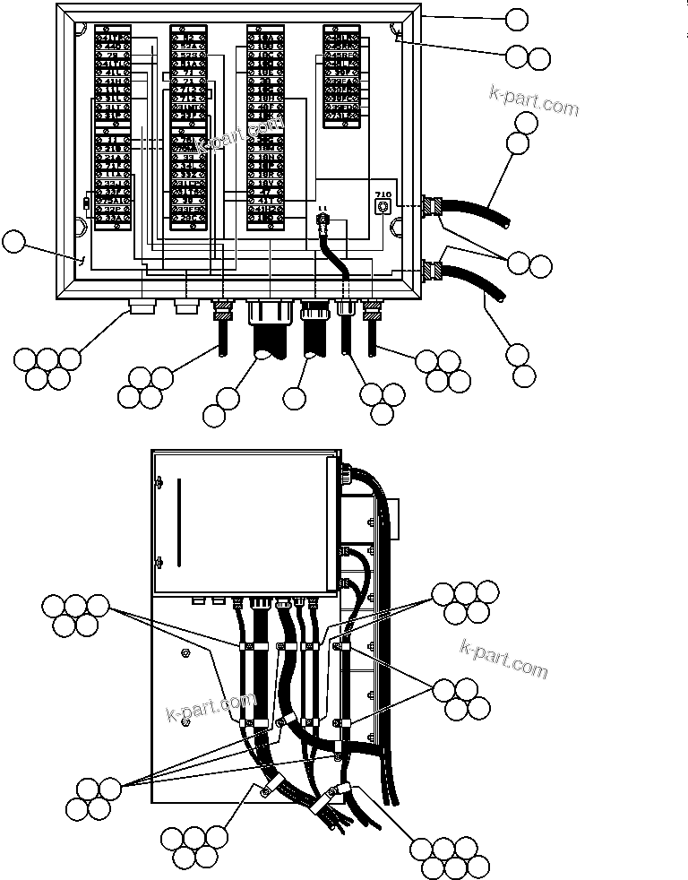 Komatsu parts book diagram for AFE42-J 630E S/N 32081-32084 MT. LEYSHON: JUNCTION BOX WIRING INSTL