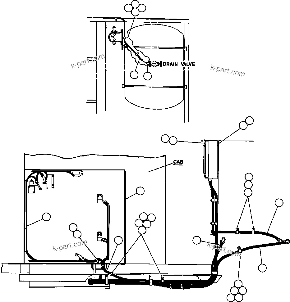 Komatsu parts book diagram for AFE42-J 630E S/N 32081-32084 MT. LEYSHON: LEFT DECK WIRING INSTL - 2