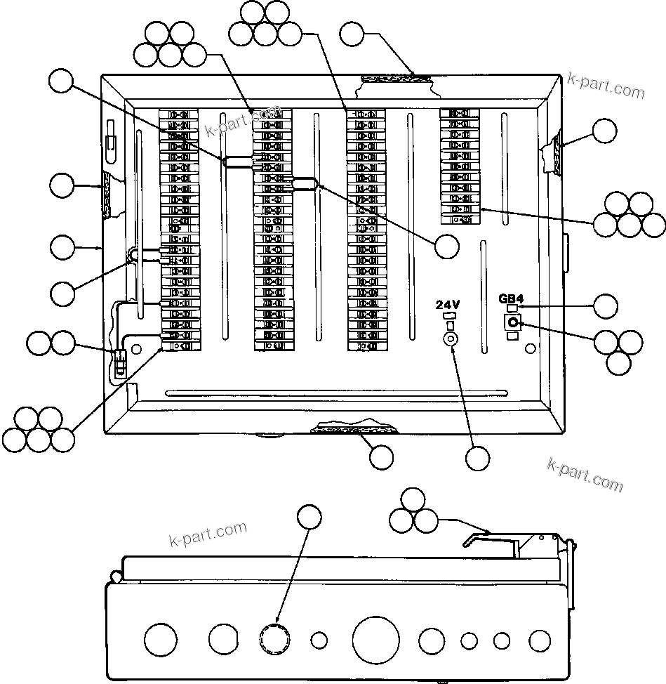 Komatsu parts book diagram for AFE42-J 630E S/N 32081-32084 MT. LEYSHON: JUNCTION BOX ASSM