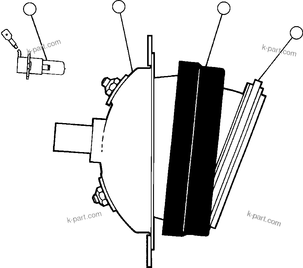 Komatsu parts book diagram for AFE42-J 630E S/N 32081-32084 MT. LEYSHON: LIGHT ASSM - 1