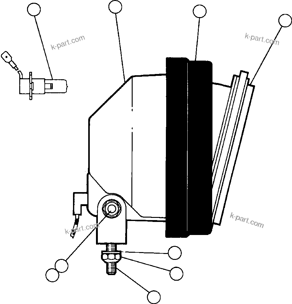 Komatsu parts book diagram for AFE42-J 630E S/N 32081-32084 MT. LEYSHON: LIGHT ASSM - 2