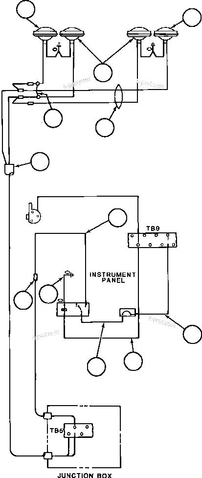 Komatsu parts book diagram for AFE42-J 630E S/N 32081-32084 MT. LEYSHON: HIGH MOUNTED HEADLLIGHT WIRING INSTL
