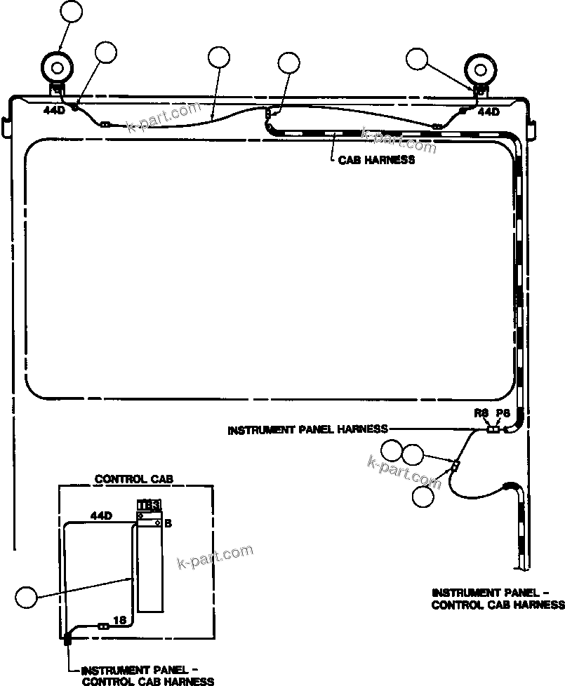 Komatsu parts book diagram for AFE42-J 630E S/N 32081-32084 MT. LEYSHON: RETARDING LIGHTS INSTL