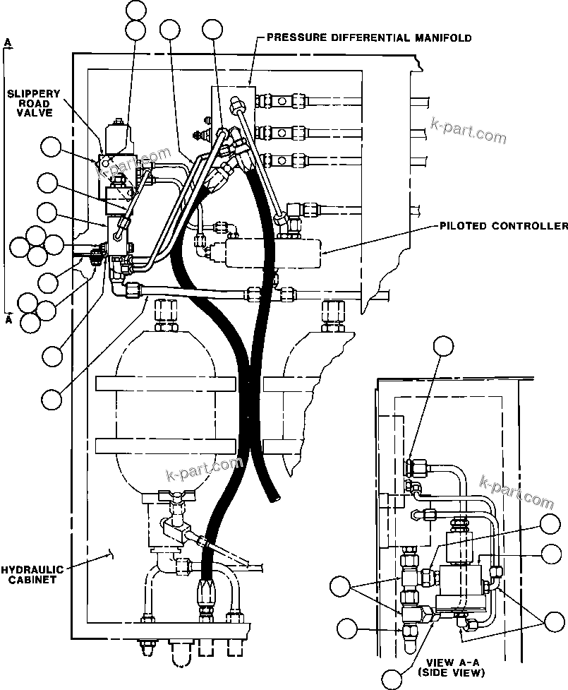 Komatsu parts book diagram for AFE42-J 630E S/N 32081-32084 MT. LEYSHON: BRAKE LOCK INSTL