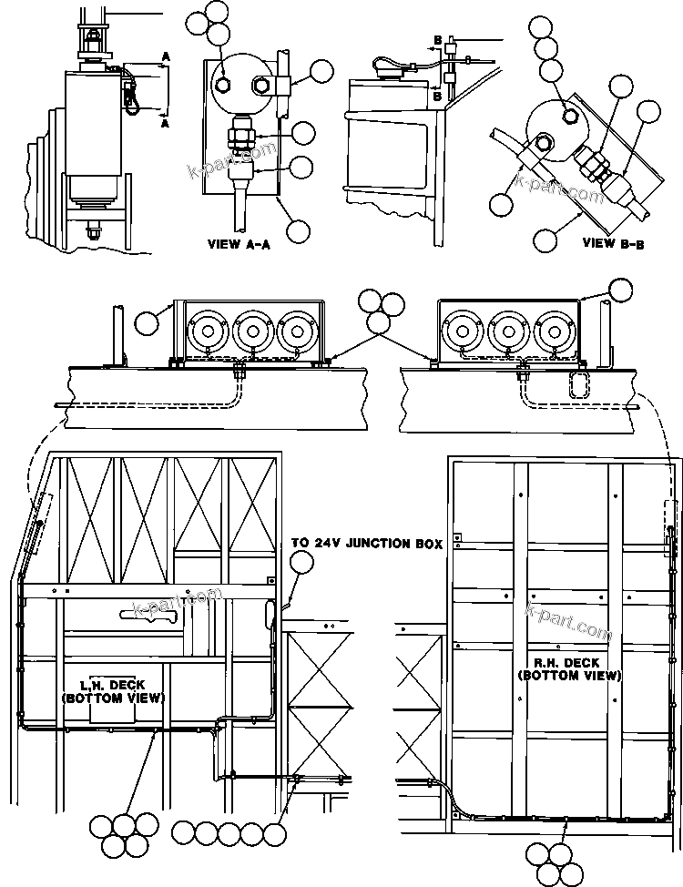 Komatsu parts book diagram for AFE42-J 630E S/N 32081-32084 MT. LEYSHON: LOAD WEIGHING INSTL (MK3439)