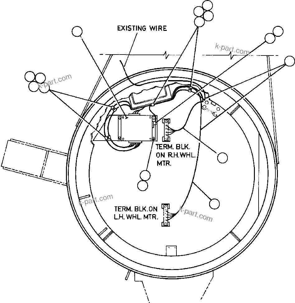 Komatsu parts book diagram for AFE42-J 630E S/N 32081-32084 MT. LEYSHON: MOTOR HEAT SENSOR PANEL (TZ7857)